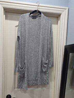 Cherish Heather Gray‎ Knit Open Cardigan